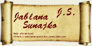 Jablana Sunajko vizit kartica
